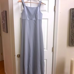 Adrianna Papell silver evening gown